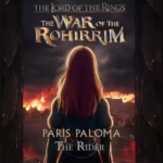 Héra looks over a burning Edoras on the cover of "The Rider" by Paris Paloma.