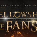 Fellowship of fans name set against a fiery background