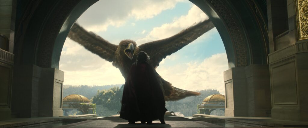 Pharazôn approaches the Eagle of Manwë, who is not having it