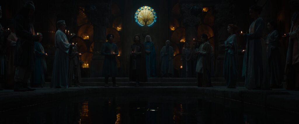 The same gathering place of the Faithful at night