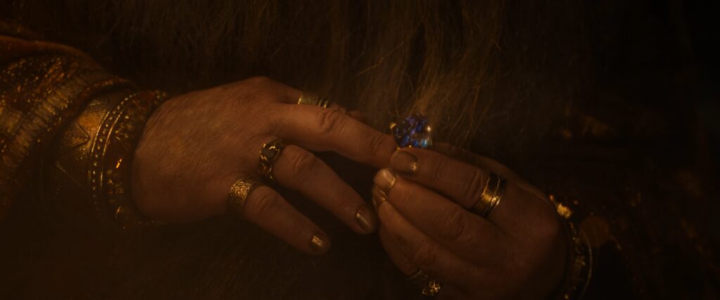 Finally realizing his folly, Durin III takes off his ring