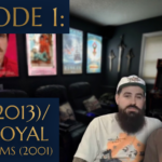 Composite image showing two men in a home cinema with the Fellowship Film Club logo, and the text 'Episode 1' and 'Her (2013) / The Royal Tenenbaums (2001)'