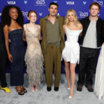 Cast of actors in front of a Disney D23 backdrop. Credit: Deadline