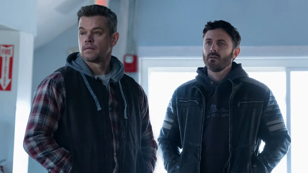 Matt Damon looking like a snack, Casey Affleck looking a whole bum