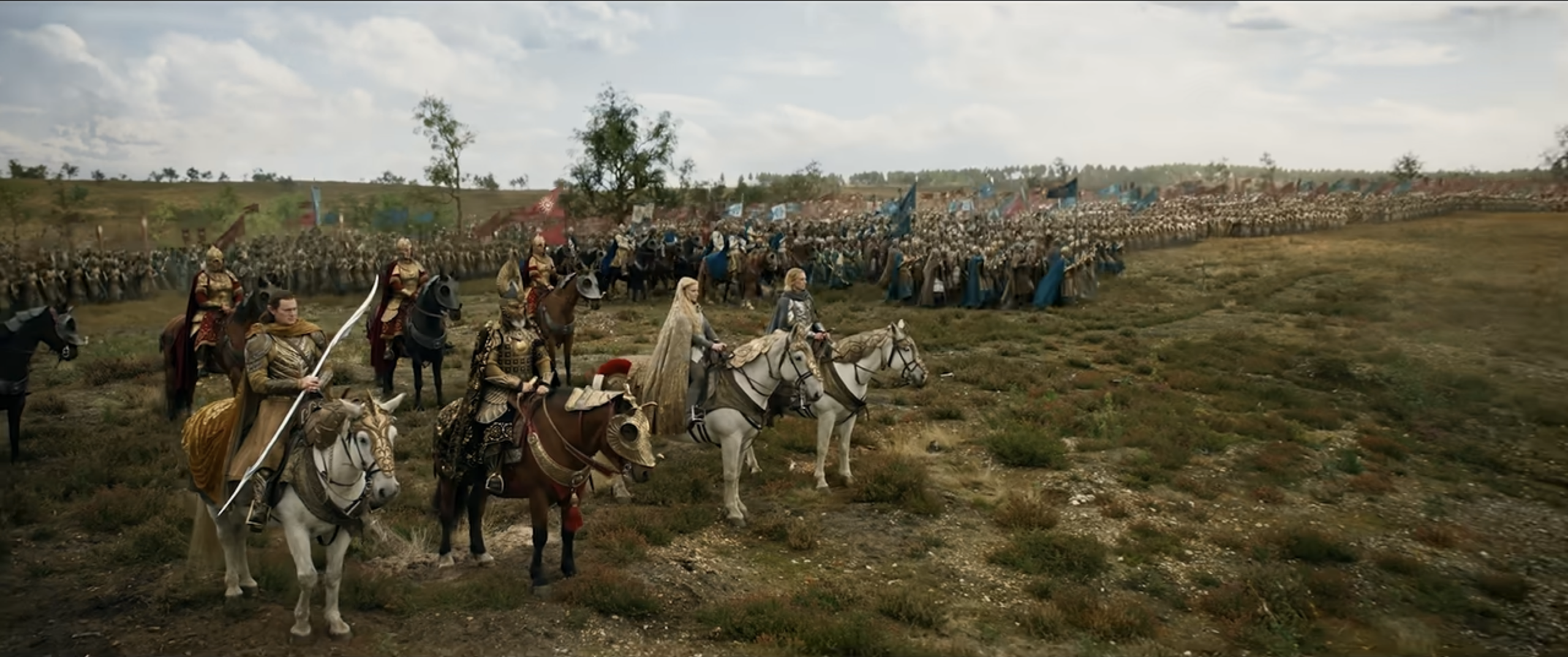 The army of Númenor led by Ar-Pharazôn, Gil-galad, Galadriel and Celeborn, with a fix of Faithful and Kings Men soldiers