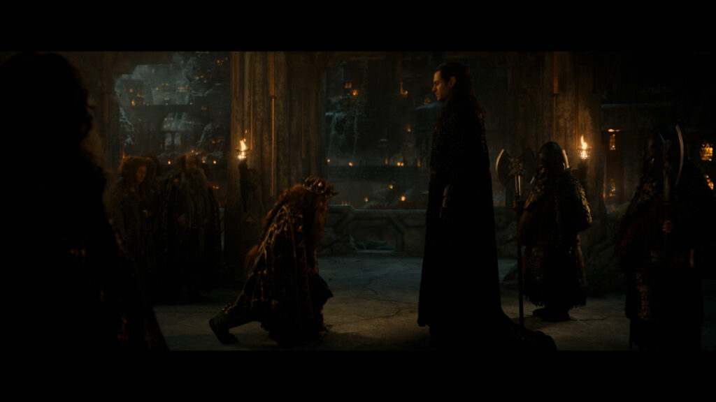 Thrain bows to Sauron - still shot from The Rings of Power Season 3 Official Trailer