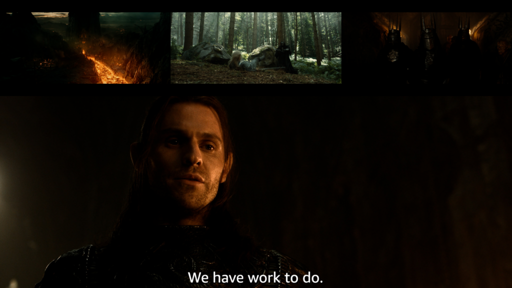 Sauron and Nazgnagôl - composite of stills from The Rings of Power Season 3 Official Trailer
