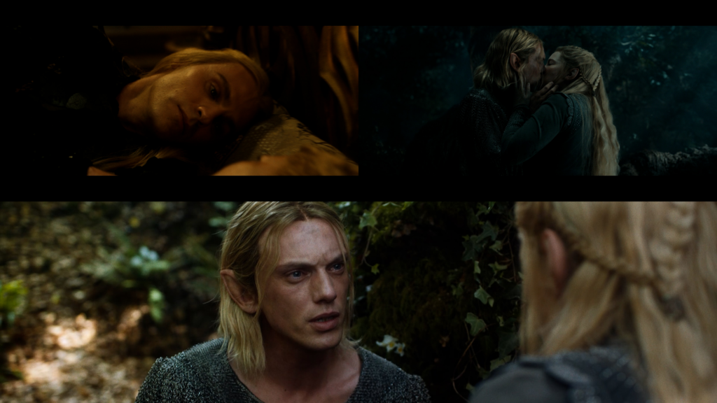 Galadriel, Celeborn and Sauron - composite of stills from The Rings of Power Season 3 Official Trailer